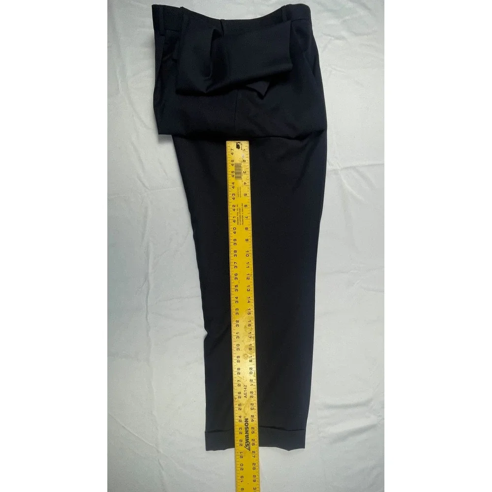 JOSEPH ABBOUD MENS 34 X 27 NAVY BLUE 100% WOOL PLEATED DRESS PANTS TROUSERS